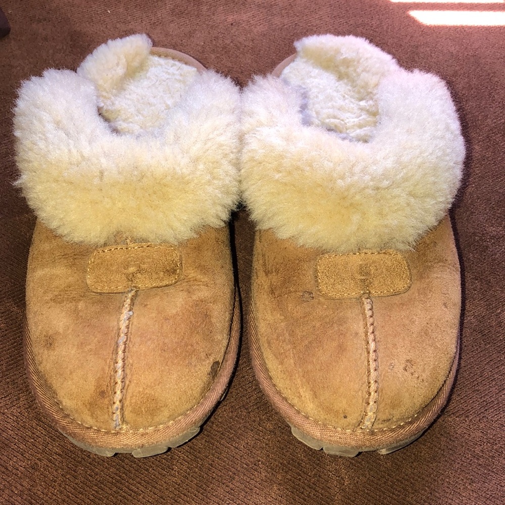 Ugg cloquette clog slippers tan chestnut size 7